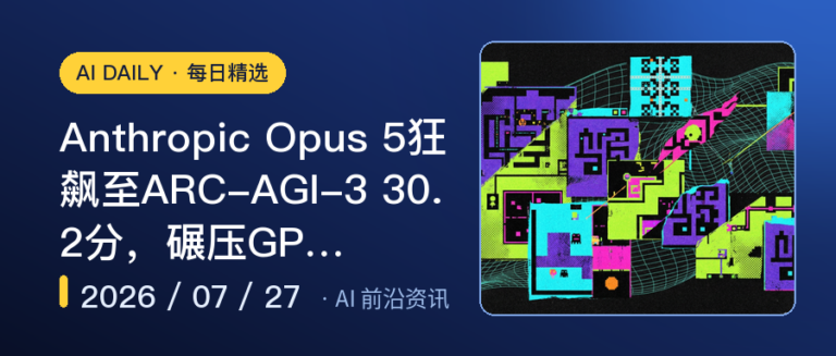 Anthropic Opus 5狂飙至ARC-AGI-3 30.2分，碾压GP…｜AI前沿资讯